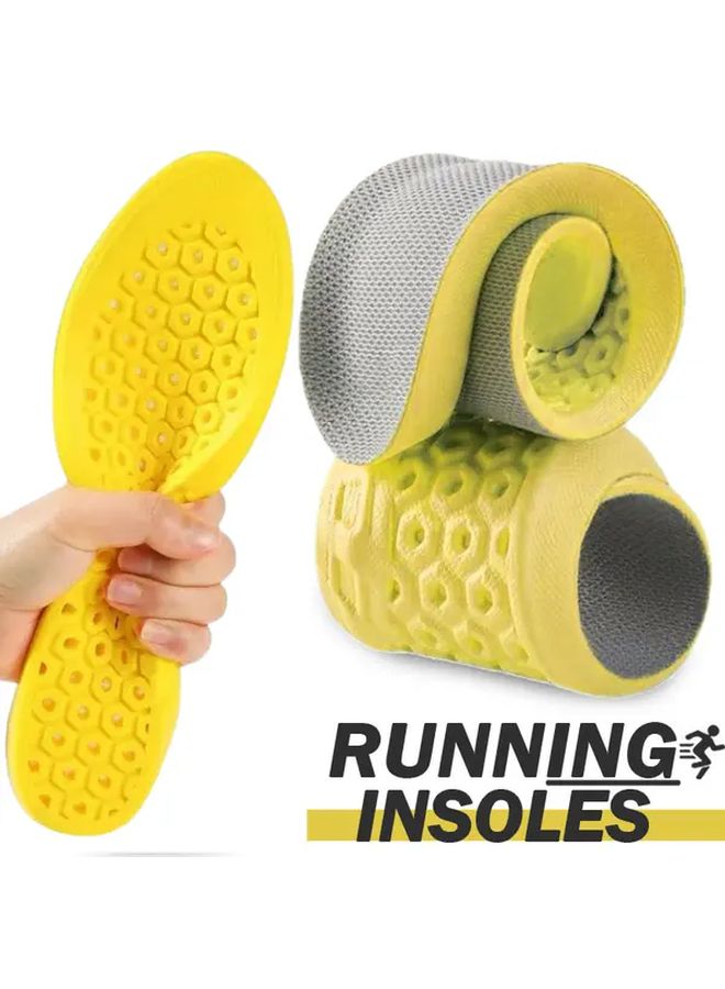 High Elasticity EVA Soft Mesh Running Insoles Anti Odor Size EU43 44 28cm 11in - Image 1